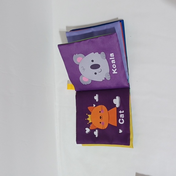 Cribmates Baby Fabric Books Set of 3 Unicorns, Animal, Musical Instruments - Picture 7 of 11